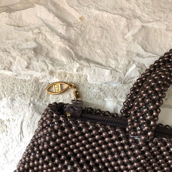 Marlo beaded brown shoulder purse - Picture 3 of 7